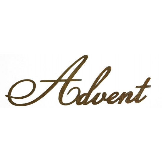 Edelrost Schriftzug Advent, 32cm breit (klein)  zum einarbeiten, in Tischdeko oder Kranz