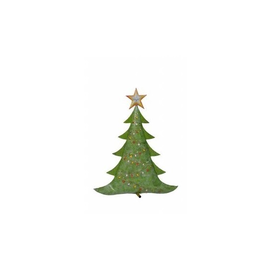 Metall Tannenbaum mittel hellgrün 66x52x15 cm