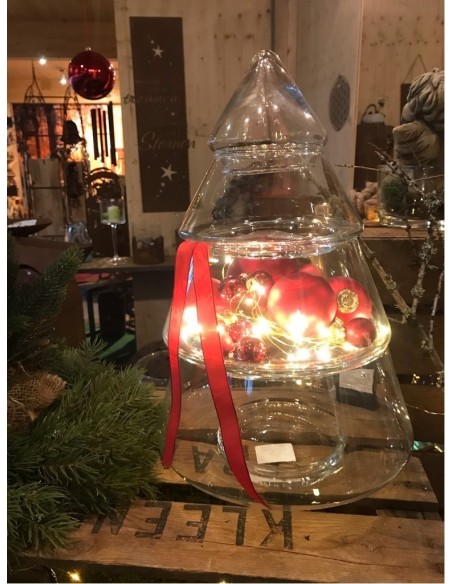 Deko Weihnachtsbaum - Deko Glas 39 Keksdose Etagere Höhe cm im Weihnachtsdeko Glas für als