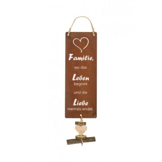 Deko Tafel "Familie/Leben/Liebe" inkl. Beschriftung Höhe 40 cm - Schilder mit Sprüche