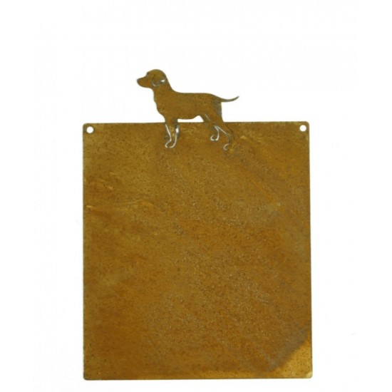 Blanko Rostschild mit Motiv Hund  - Blechschild