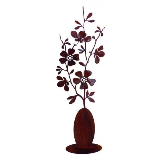 Blumenvase "Mila" auf Platte - Höhe 80 cm