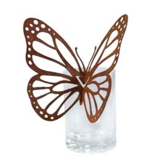 Schmetterling für Vasen mit Ausschnitten "Mariposa" - Höhe 18 cm - Breite 26 cm