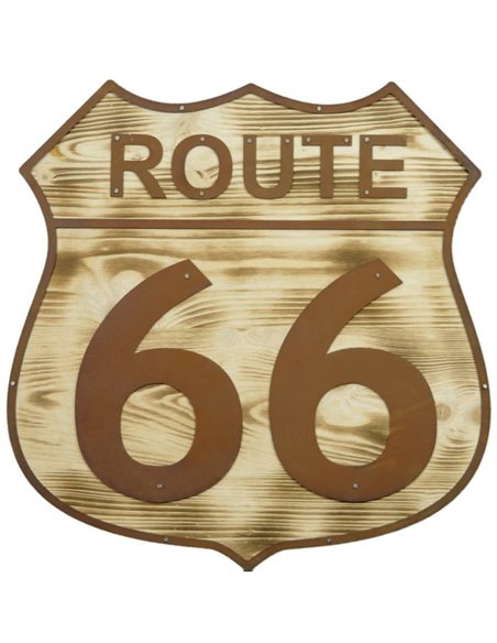 Edelrost Holzschild Route 66 Hohe 40 Cm Zum Hangen