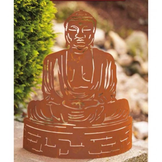 Edelrost Figur Buddha, 60cm hoch und 37cm breit Gr. 1