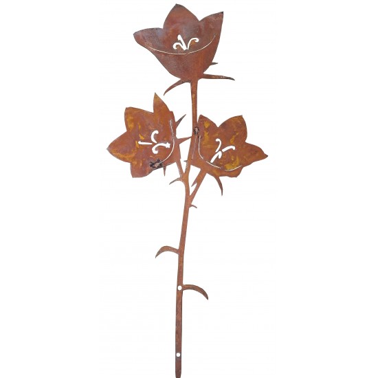 Zaungucker - Zauntiere Glockenblumenstecker -Elisabeth- Rostblume Höhe 35,5 cm, Breite 15,5cm
als Gartenstecker oder Beetstecker