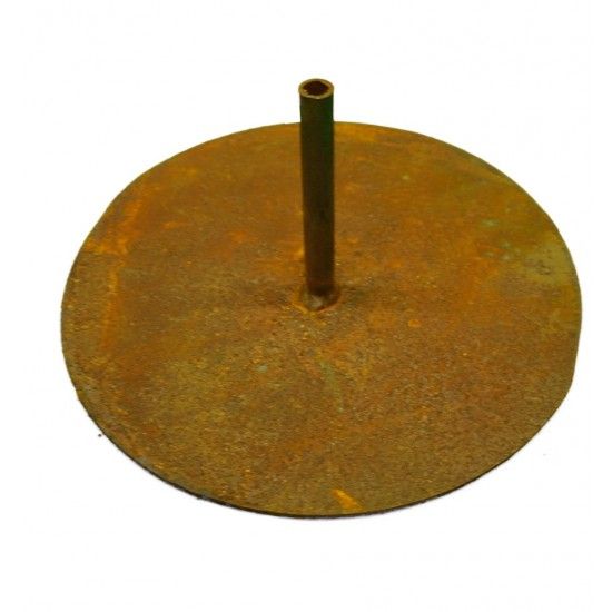 Standplatten und Bodenplatten und Standringe  Platte mit Rohr - Standplatte für Gartenstecker, Durchmesser 27 cm 
Platte Ø 27 c