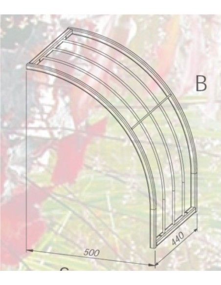 Rosenbögen und Rankhilfen Rost Rosenbogen pur, Bogen B Höhe 65 cm x Breite 50 cm x Tiefe 44 cm Bogen B 65 x 50 x 44 cm