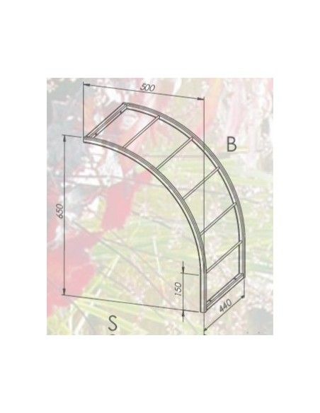 Rosenbögen und Rankhilfen Rost Rosenbogen art nouveau, Bogen B Höhe 65 cm x Breite 50 cm x Tiefe 44 cm Bogen B 65 x 50 x 44 cm