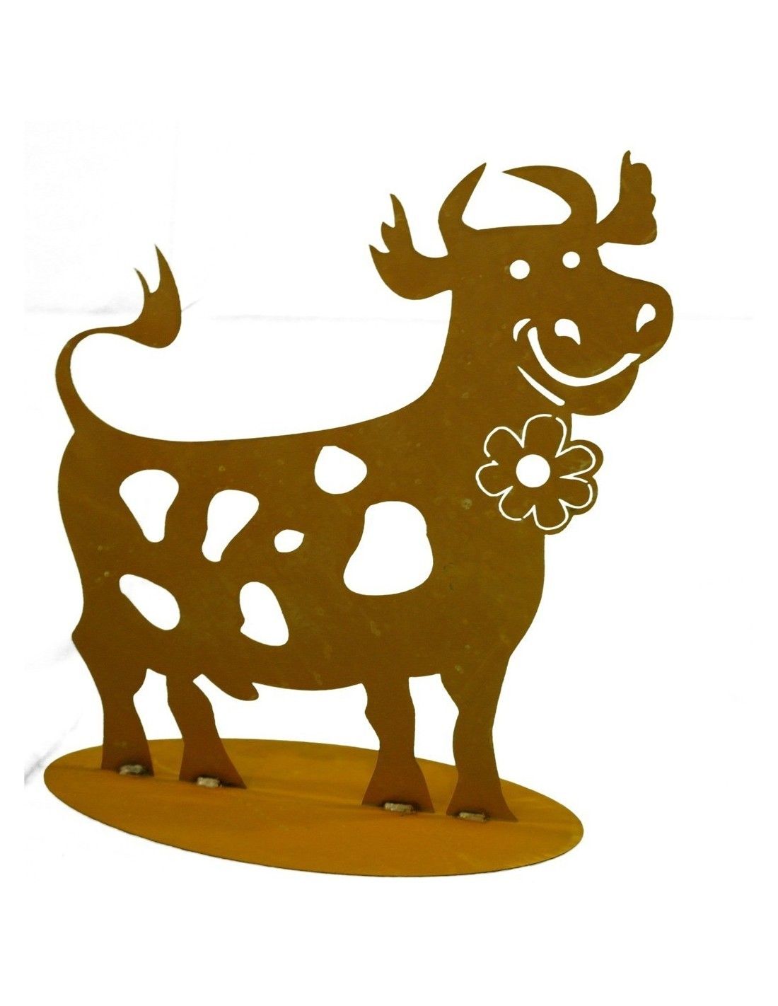 Lustige Deko Kuh 60 cm hoch - wetterfeste Gartendeko Figur aus