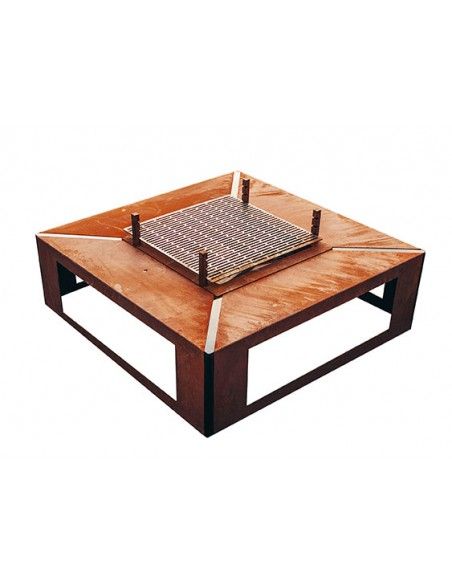 Rost Feuerstelle für das Grillset 'Friendship'  Höhe 39 cm, Länge 121 x 121 cm