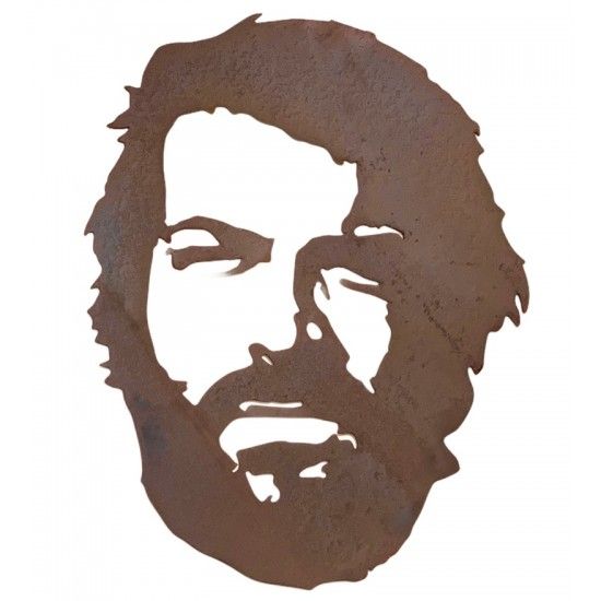 Menschen und Silhouetten Bud Spencer Wandbild Metall - 30 cm hoch - klein Das Metall Wandbild Bud Spencer ist eine Hommage an di