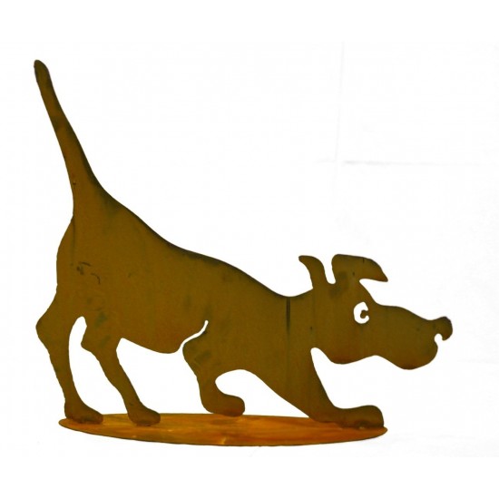 Deko Hund "Schnuffi" - Gartendeko aus Edelrost