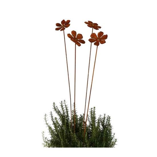 Blumen und Bäume Blütentraum mit Goldpunkt als Gartenstecker - 100 cm hoch Gartenstecker Blüte mit einem Goldpunkt mittig.

Hö