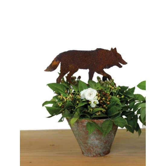 Gartenstecker Böser Wolf - 7,7 cm hoch - klein 
Höhe 7,7 cm