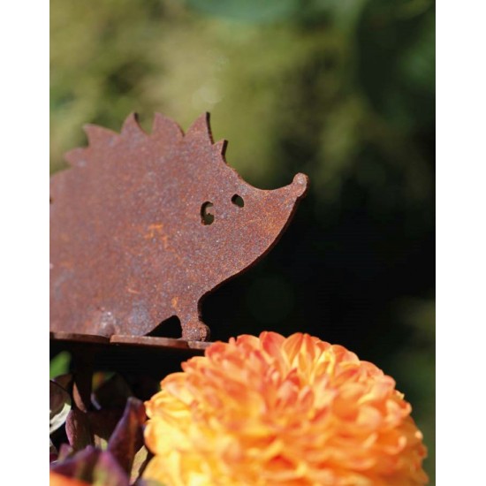 Gartendeko Rost Rost Igel auf Blatt sitzend - Höhe 5 cm 
Höhe 5 cm
