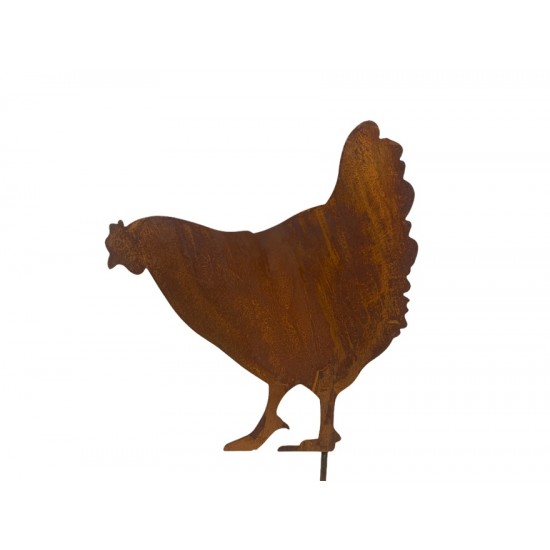 Start Geneigtes Huhn auf kurzem Stab - Höhe 39 cm 