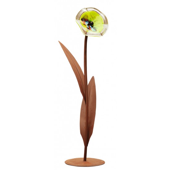 Glasblume - Katrin - Höhe 100 cm - Blütenteller Grün