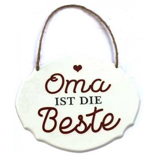 Start UV-Schild Oma istdie Beste 18x14,5 cm 