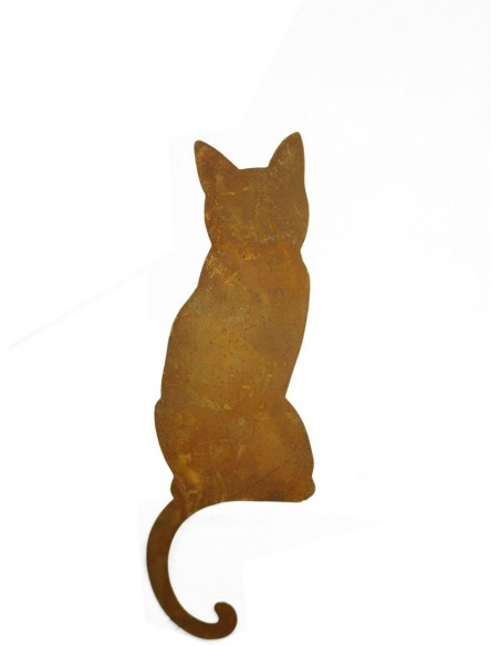 Kantenhocker Katze B von hinten - Gesamthöhe 43 cm