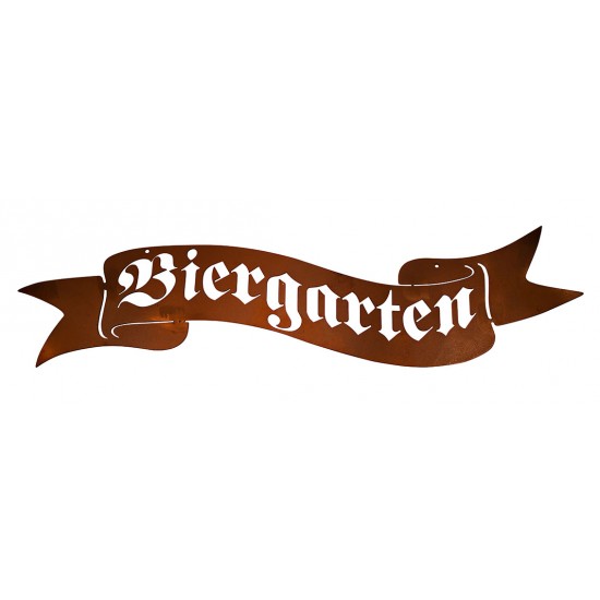 Biergarten Banderole aus Metall - Breite 45 cm