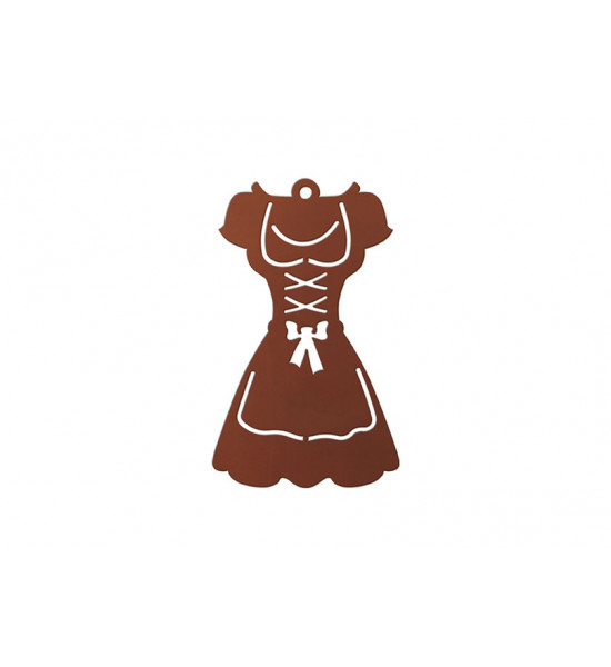 Edelrost Anhänger - Dirndl - Oktoberfest Deko - Höhe 8 cm