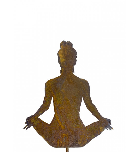 Yoga Deko - Figuren und Statuen mit Yoga und Meditation Positionen Yoga Mädel - Svenja - klein - Lotus Pose - Topfstecker 
Yoga