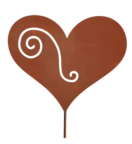 Start Gartenstecker - Heart of Love 25 cm breit (100 cm Stab): H: 22 cm,  B: 25 cm