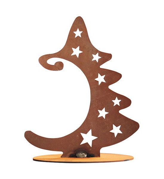 Weihnachtsbaum Metall und Edelrost Metall Weihnachtsbaum für 1 Christbaumkugel - Höhe 25 cm Dieser schöne Metall Weihnachtsbaum 