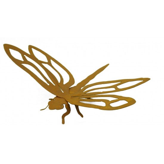 Edelrost Libelle "Dragonfly" 40 cm breit Länge 23 cm