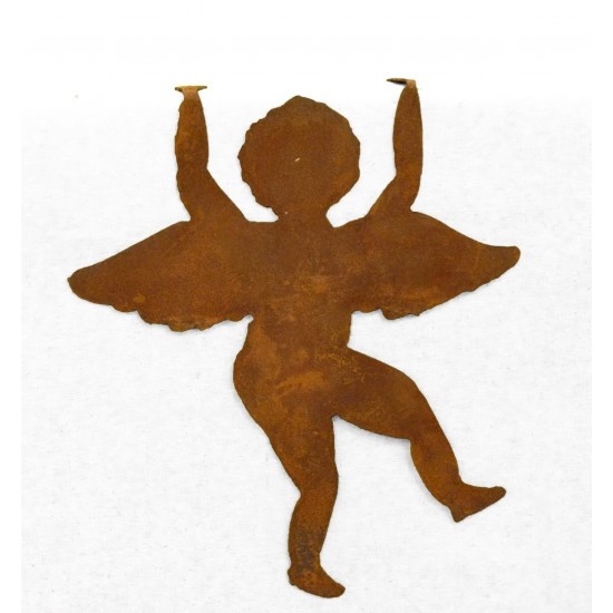 Engelfiguren kaufen und Engel Bastel-Ideen Engelsputte zum Einhängen Edelrost, Höhe 20 cm (klein), Engel Putte kletternde Putte 