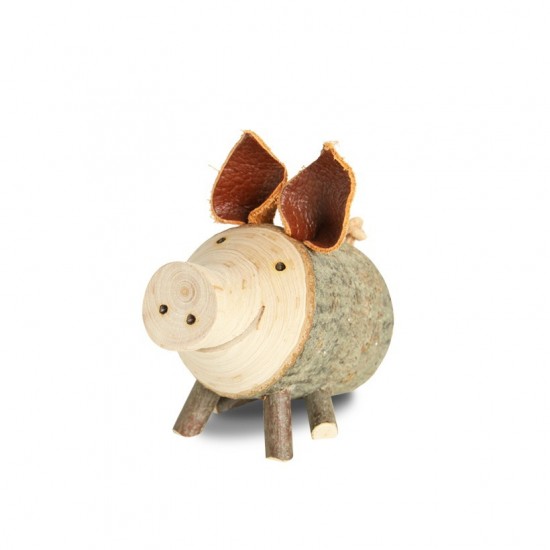 Schwein Gr. 1 "Pigeldi" sitzend ø 2 - 3 cm