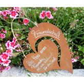Gartendeko Rost: Einzigartige Dekoration für Deinen Garten z.B. Gartenschild Herz mit Spruch über Freundschaft